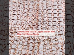 फ़िल्टरिंग आवश्यकताओं के लिए अनुकूलन योग्य सुस 316 तांबा बुना तार जाल