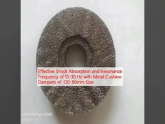 ओडी 80 मिमी आकार के धातु कुशन डम्पर्स के साथ 15-30 हर्ट्ज की प्रभावी सदमे अवशोषण और प्रतिध्वनि आवृत्ति