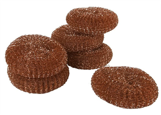 ZT पीला कॉपर डिश स्क्रबर 90g कठिन रसोई के बर्तन के लिए अनुकूलित Customized