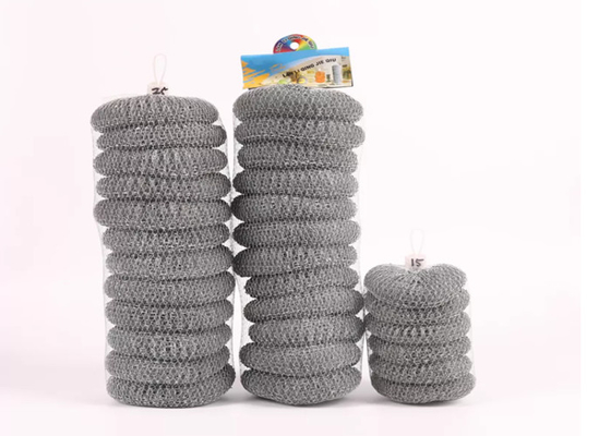 रसोई के लिए सर्पिल स्क्रबर सफाई 316 स्टेनलेस स्टील स्कोअरिंग बॉल