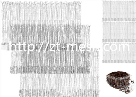 Silver Stainless Steel Knitted Wire Mesh  Metal Mesh 0.23mm Diameter For  Automobile Industry
