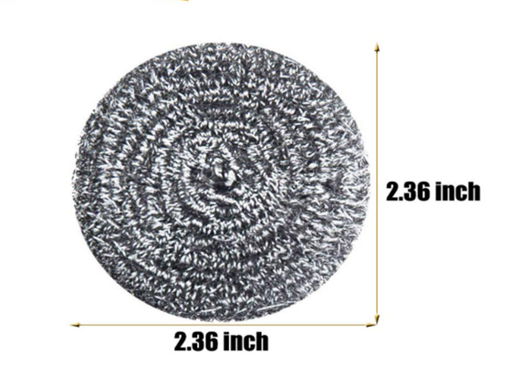 2*6cm 7.5g स्टेनलेस स्टील क्लीनिंग बॉल / सिल्वर मेटल किचन स्क्रबर
